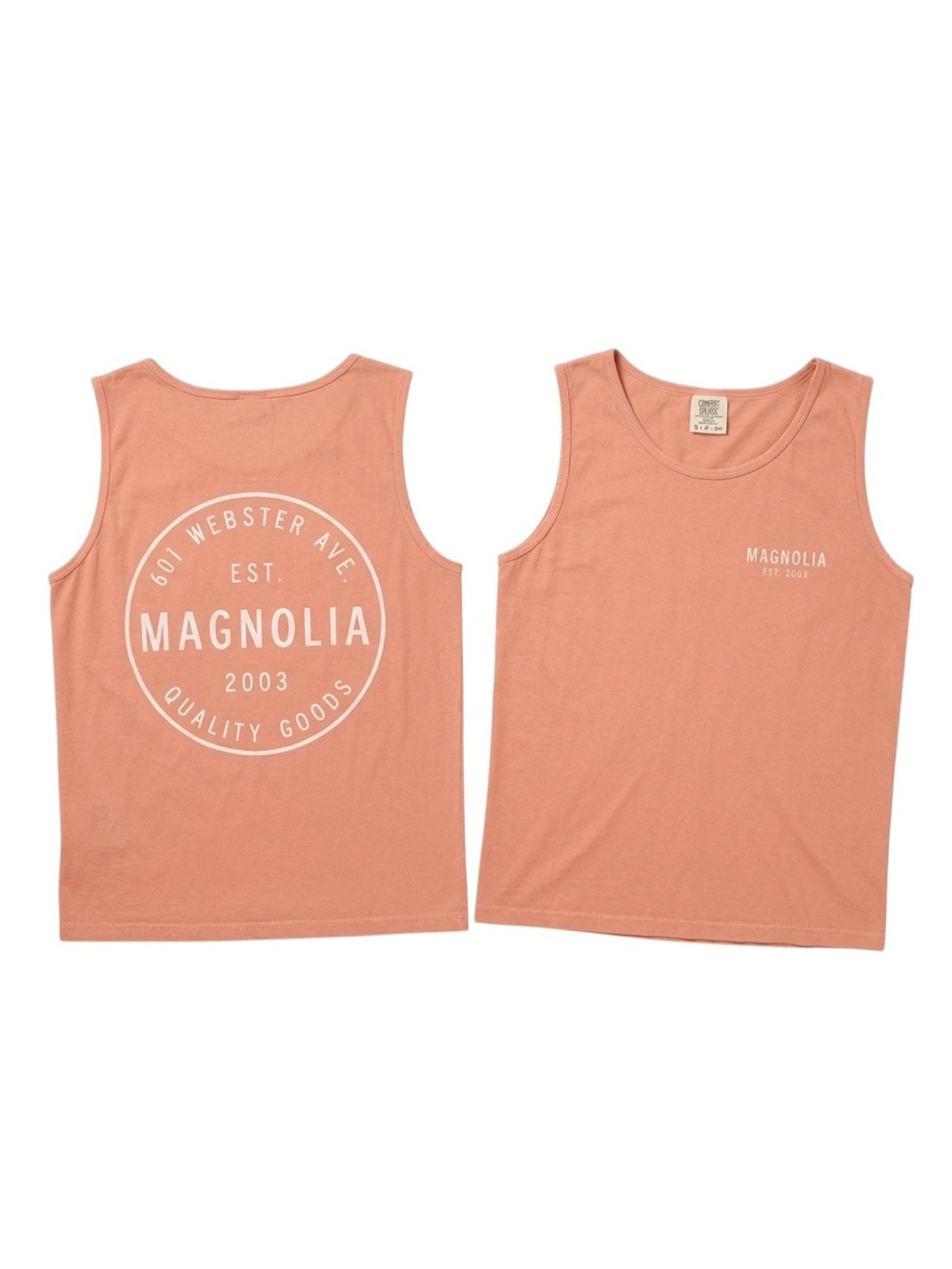 Magnolia Market Comfort Colors Coral Pink Tank Top Small